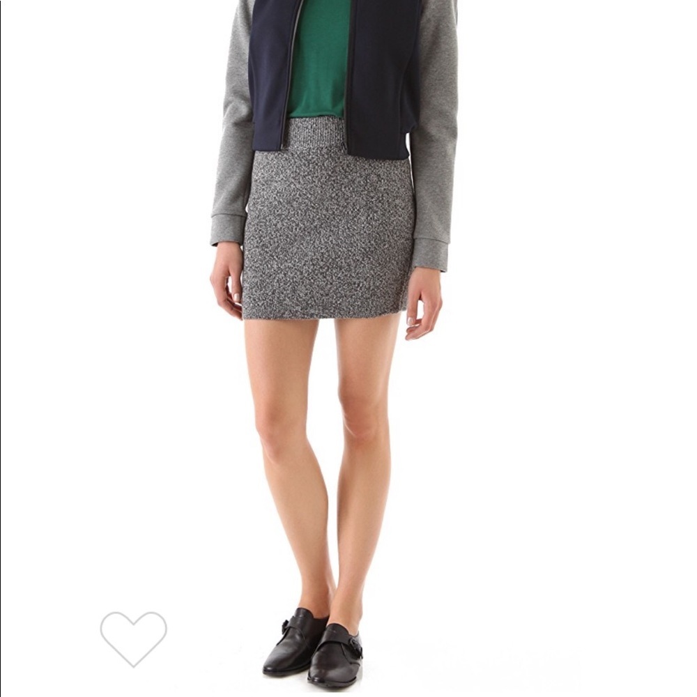 • Alexander Wang • Marled Knit Mini Skirt Gray Md
